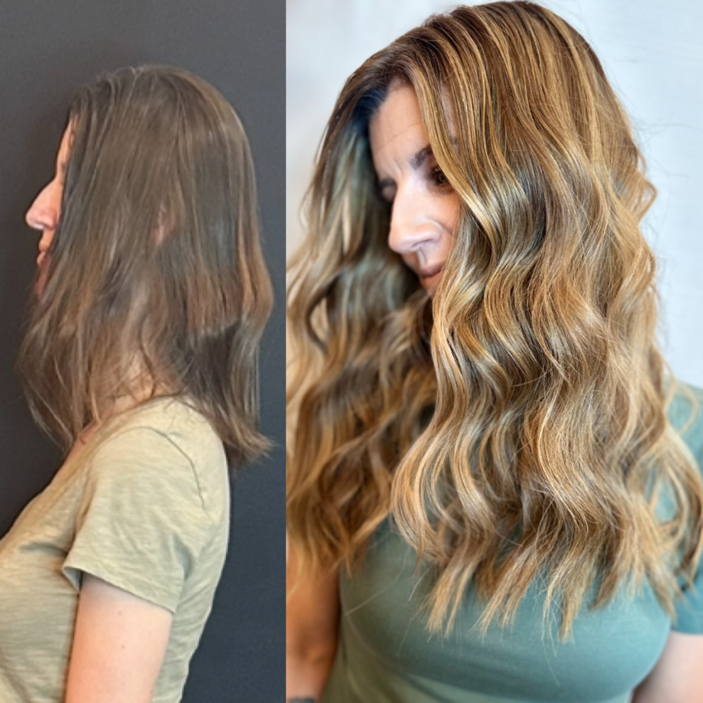 before vs after hair color